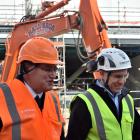 Southbase senior project manager Anthony Francicevic (right) shows Minister of Health Shane Reti...