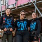 Wanaka builders (from left) Jess Nielsen, Amy Swann, and Amy Dunnage all work for McKay Brothers...