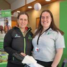 Encouraging agricultural success at the Telford open day last week are equine tutor Casey Evans ...