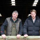 Former Wisp Hill Station owner Leonard Ward and his son Jack Geddes-Ward at the clearing sale of...