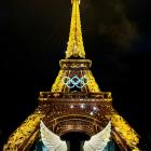 The Eiffel Tower gained angel’s wings during proceedings.
