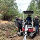 Checking out the progress being made on the stage two loop track are Waikaia Trails Trust members...
