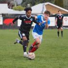 Apisai Rabuka shows a turn of speed during Coastal Spirit’s 2-0 win over Nomads. PHOTO: JIM WATTS...