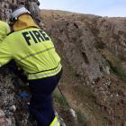 The rock climber was rescued after falling near Livingstone Bay in Lyttelton Harbour. Photo:...
