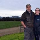 Dairy farmers Duncan and Anne-Marie Wells. Photo: Shawn McAvinue