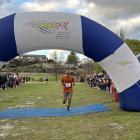 'The News' Round the Clock individual race winner Joey Vilela crosses the finish line ahead of...