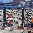 The piles for the new Dunedin hospital’s in-patient building. An internal document proposes...