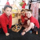Palmerston Primary School Room 3 boys (from left) Tawhiri Reid, Ryder Kelly and Mac Heckler enjoy...