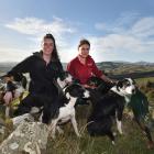 Laura (left) and Megan Whyte work together on their family’s farm in Southland. PHOTO: GREGOR...