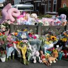Tributes placed near the scene of the fatal stabbings in Southport, England. File photo: Reuters