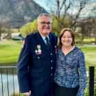 Arrowtown fire brigade’s newly-minted firefighter of the year Kelvin Perriman with his wife...