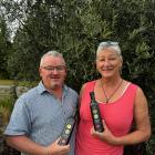 Jannette and Michael Hope, of Alexandra, celebrate winning a gold medal and best-in-class at the...