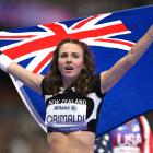 Anna Grimaldi celebrates winning gold in the Women's 200m - T47 Final  at the Paralympic Games....
