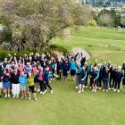 Central Otago women's golfers gather for a round of their new interclub competition at the...