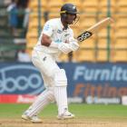 Rachin Ravindra bats during the first test against India last week. PHOTO: GETTY IMAGES