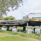 The historic scow, Success, on the north bank of the Kaiapoi River is to be restored. PHOTO:...