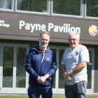 North Otago Cricket vice-president Scott Cameron (left) and chairman Peter Cameron prepare to...