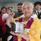 Former food service associate Nele Tili, who finished working at Dunedin Hospital yesterday after...