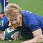 Fullback Finn Hurley scored one of Otago's four tries against Northland. File photo: Peter McIntosh