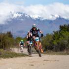Simone Maier races her way to winning the women’s title at the Challenge Wanaka multi last month....