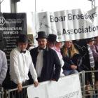 Popular event... The boar breeders competition, a highly social event among younger exhibitors...