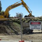 Earthmoving equipment has been working on a site in the centre of Luggate. PHOTOS: MARK PRICE