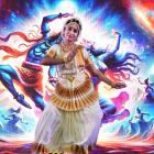 Fierce concentration ... Anupriya Gupta, of the Maya Dhara International School of Dance, shows...