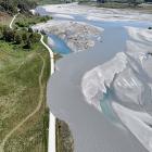 An aerial photo shows where the flooded Dart River washed away a section of Kinloch Rd. Photo:...