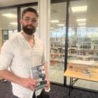 Bariz Shah with his book Beyond Hope at the Gore Library last Wednesday after talking with...