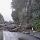 Rockfall closed SH6 between Haast and Makarora months ago. PHOTO: ODT FILES