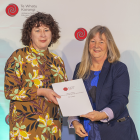 Career high - Kerry collects her award from Hon Penny Simmonds, Minister for Tertiary Education...