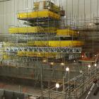 The Parakiore Recreation and Sport Centre dive pool and tower is currently under construction....