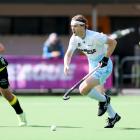 Veteran defender Blair Tarrant takes the ball upfield for the Alpiners during their match against...