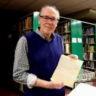 Donald Kerr shows a lesson plan written by Ralph Hotere on drawing trees, from a period when he...