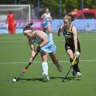 Alpiners midfielder Tessa Jopp controls the ball during a Premier Hockey League fixture against...