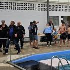 Kaitangata residents and Clutha District Council officials celebrate the formal handover of the...