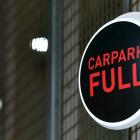 A sign at the Wall Street Mall carpark entrance in Dunedin lights up if the park is full, and...