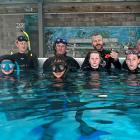 Trainee snorkelers take a break from buddy diving at the Dive Otago Baden McNabb Ocean Safety...