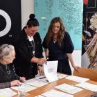 iD Dunedin Fashion Show judges (from left) Margi Robertson, Tara Viggo and Tanya Carlson work...