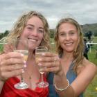 A grey day did not stop Sara Vangenechten (left), of Waimate,  and Lotte Goossens, of Oamaru,...