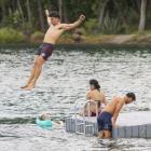 Swimmers at Roto Kohatu Reserve. Photo: Newsline