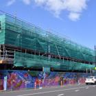 Taking shape ... Construction of the South Dunedin library and community complex continues. PHOTO...