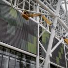The work continues on One New Zealand Stadium at Te Kaha. Photo: Newsline