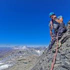 Chris Prudden rests on the north-east ridge of the Remarkables’ Single Cone. PHOTO: PHILIP CHANDLER