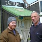 New Tautuku Outdoor Education Centre warden Joe Geissler (left) is welcomed to the remote Catlins...