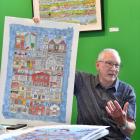 Doug Hart likes to have fun with his watercolours. Photo: Stephen Jaquiery