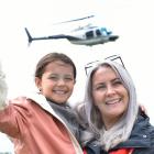 Mia Perry-Ellison and her mum, Nicole, of Dunedin, have fun at the Brighton Gala Day yesterday,...