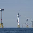 Wind turbines some 30 kilometres off Helgoland, Germany. Photo: Getty Images