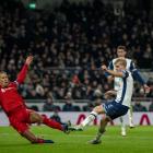 Lucas Bergvall scores Tottenham Hotspur's goal against Liverpool. Photo: Getty Images 