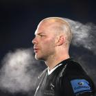 Thinking too hard? ... Steam comes off the head of Newcastle Falcons player Sebastian de Chaves...